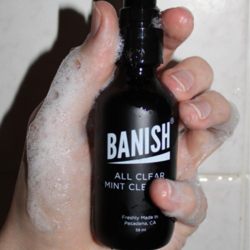 Banish All Clear Mint Cleanser for Acne & All Skin Types - Brightening Facewash