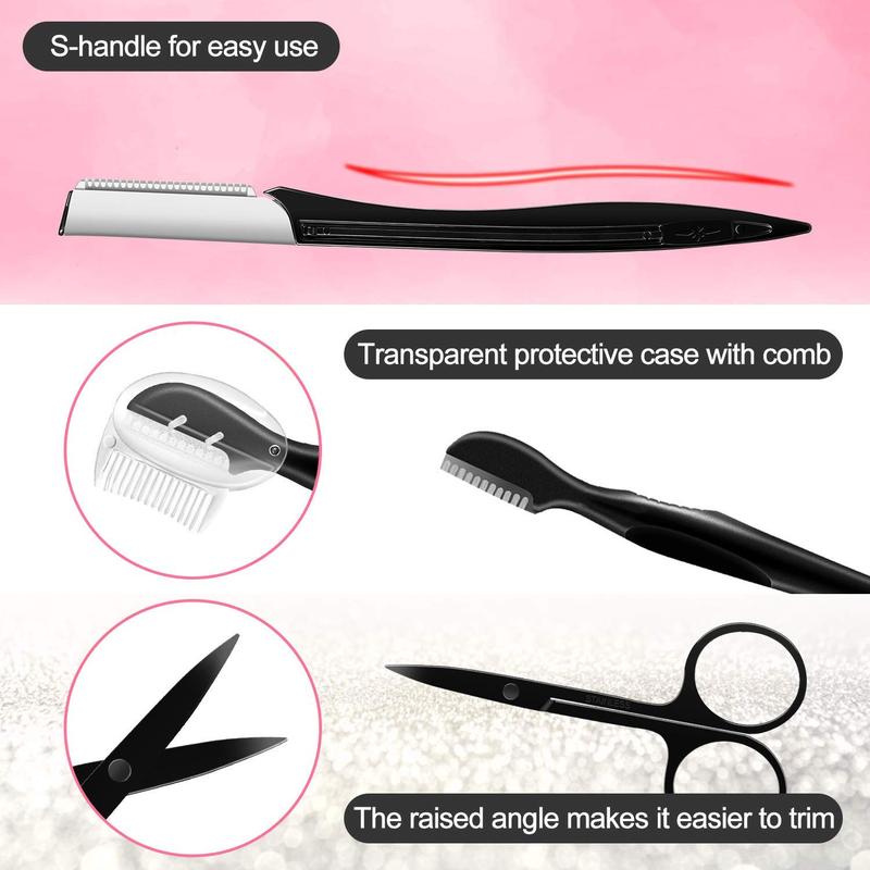 Eyebrow Kit, Multipurpose Exfoliating Dermaplaning Tool Face kits for Women Girl, Eyebrow Grooming Set (9 in 1) eyebrow pencil Makeup Cosmetic lash scratcher