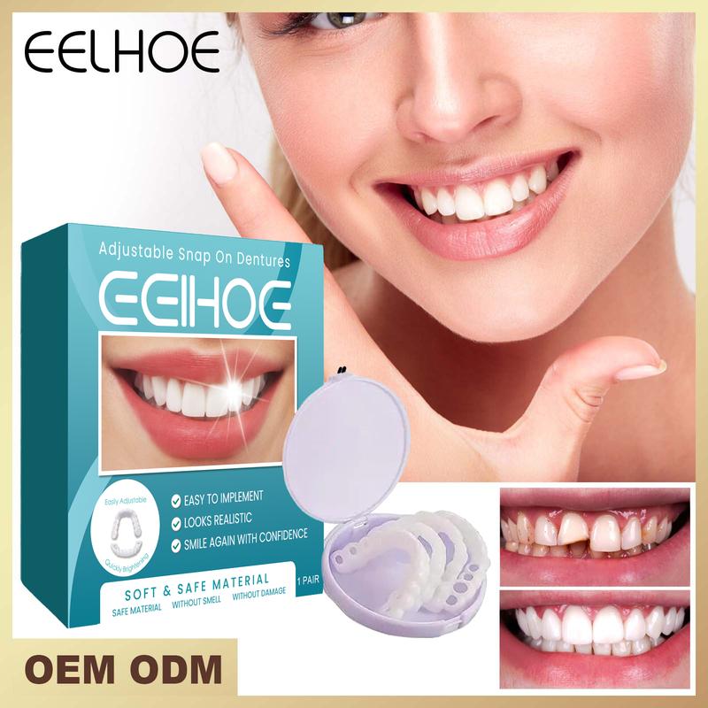 EELHOE Adjustable Buckle Denture Temporary Fillings Interdental Fillings Orthodontic Denture Kits Whitening Oral Adjustable Snap-On