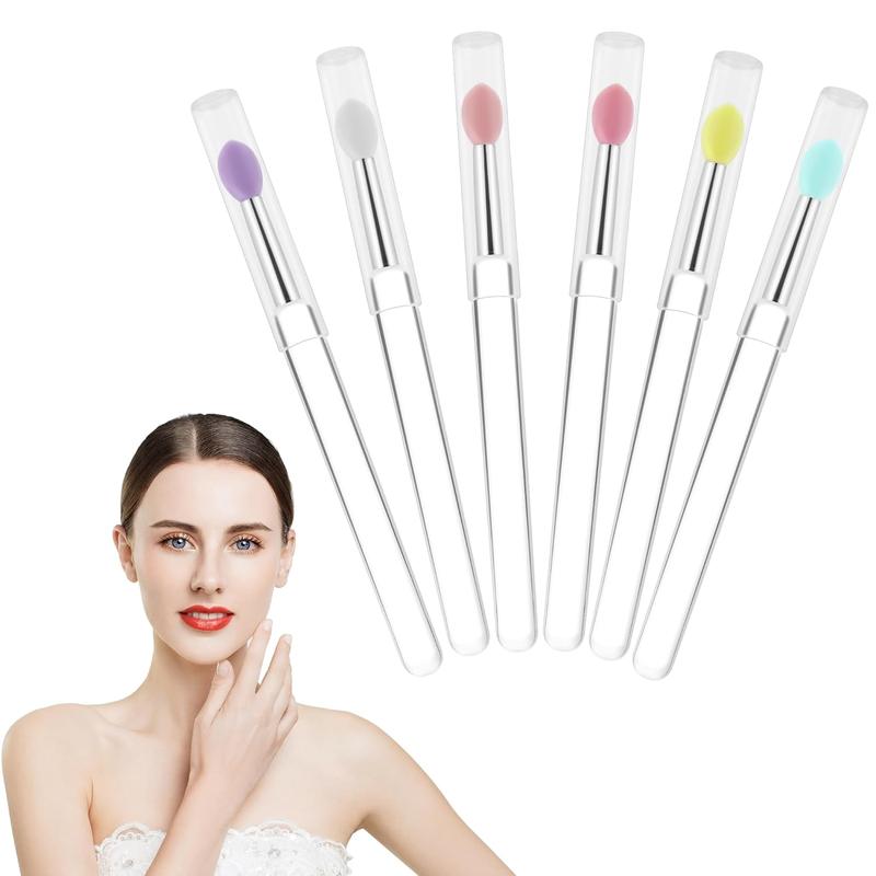 6 count  Lip Brush -  Lip Brushes Reusable Lip Mask Applicators Lip Gloss Brush Lipstick Brush Makeup Applicator Beauty Tool Kits for Lipsticks,Lip Gloss,Lip Balm