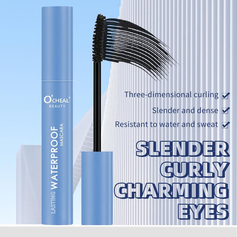 Waterproof Long Lasting Mascara, 1 Box Lengthening Curling Mascara Stick, Professional Eye Enhancement Makeup Products for Women & Girls