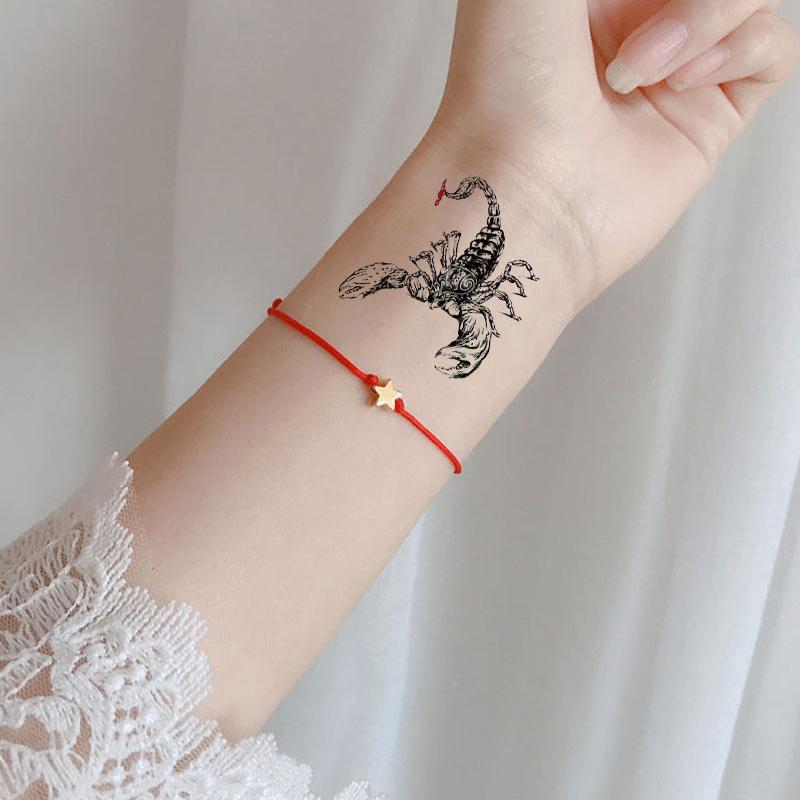 Scorpion Pattern Temporary Tattoo, Realistic Look Tattoo Sticker For Women And Girls