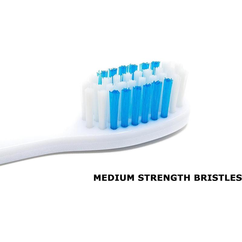 Travel Toothbrush, On The Go Folding Feature, Medium Bristle Brushes (3 Pack Medium-Multicolor) Oral Compact