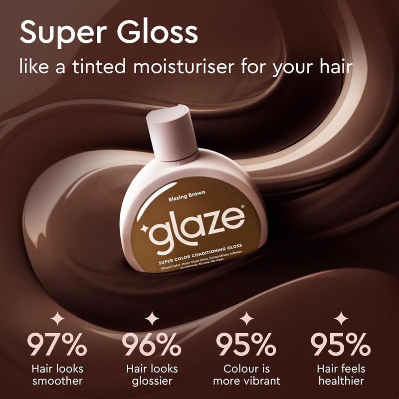 Color Conditioning Hair Gloss – Like a Tinted Moisturizer for Bright Brown Hair – Boosts Color, Repairs the Look of Dame & Adds Mirror Shine – Blazing Brown, 6.4 oz