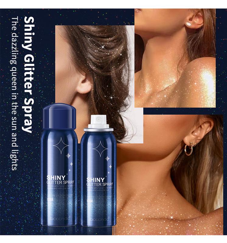 Body Glitter Spray,Christmas Party Glitter for Music Festival Rave, Nightclub,Long Lasting Quick-Drying Long-Lasting Body