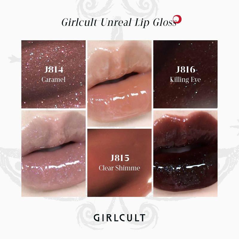 Girlcult Mirror Water Gloss Lip Glaze, 1 Count Long Lasting Moisturizing Lip Gloss, Glossy Lip Glaze Stick, Plumping Lip Oil Lip Stick for Girls & Women, Christmas Gift