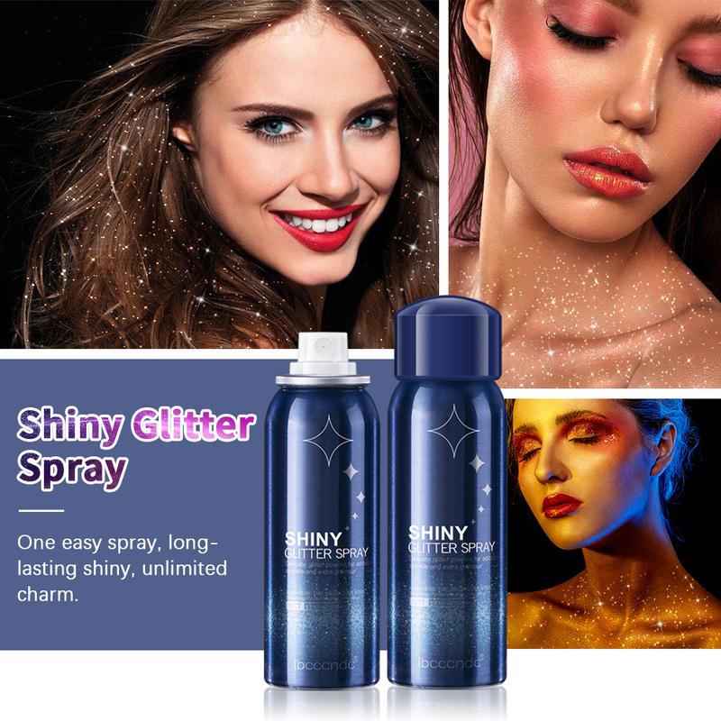 Body Glitter Spray,Christmas Party Glitter for Music Festival Rave, Nightclub,Long Lasting Quick-Drying Long-Lasting Body