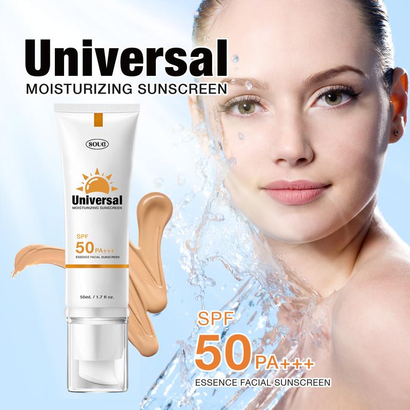 SOUG sunscreen to prevent sunburn and tanning Universal Protector Solar SPF 50, Protector Solar Con Color, Hydrating Sun Essence Face Sunscreen, No Sticky Waterproof，sunscreen to prevent sunburn and tanning