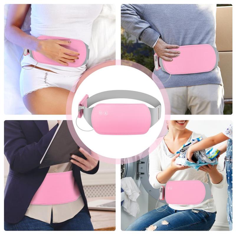 3-level Temperature Adjustment Hot Massage Belt, Rechargeable Cordless Vibrating Heat Massager, Women's Personal Care Appliances, Gift for Christmas, Fall, Winter Gift, Comfort Gift