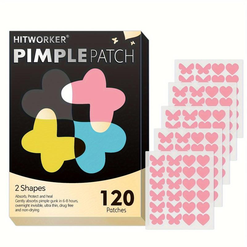 Butterflies And Hearts Shaped Cover Patches, 120pcs Hydrocolloid Cleaning Patches For Acne-prone Skin