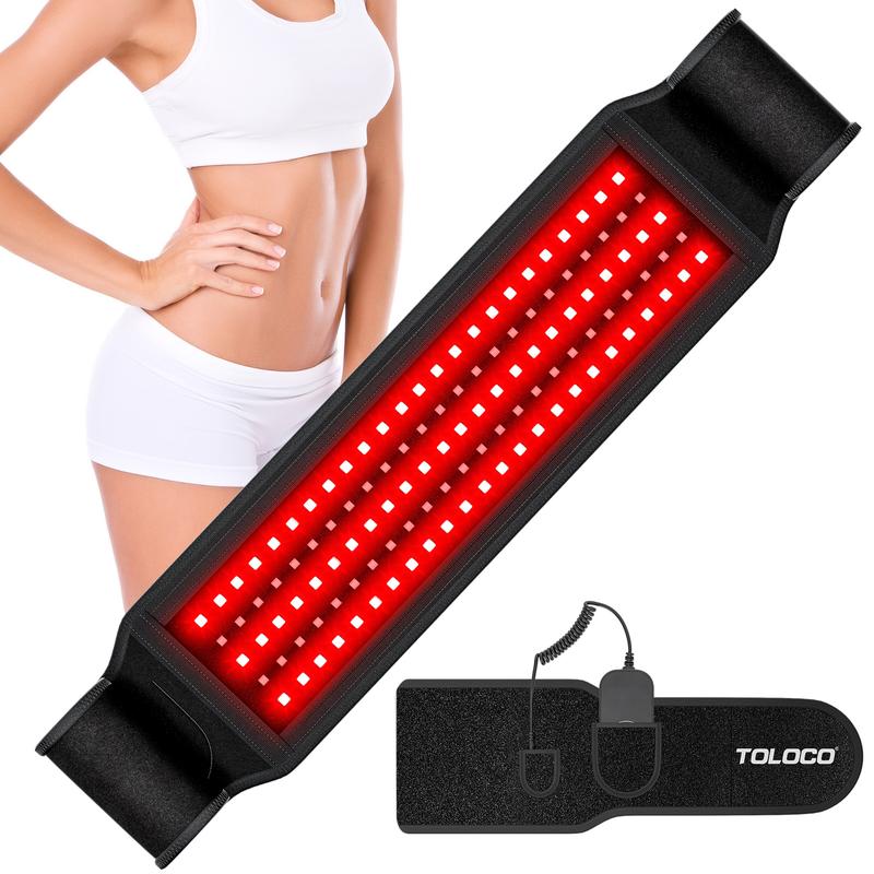 Upgraded 3-in-1 Infrared Light Therapy Belt for Body Pain Relief: 660nm & 850nm LED Beads for Shoulder and Waist with Timer Function