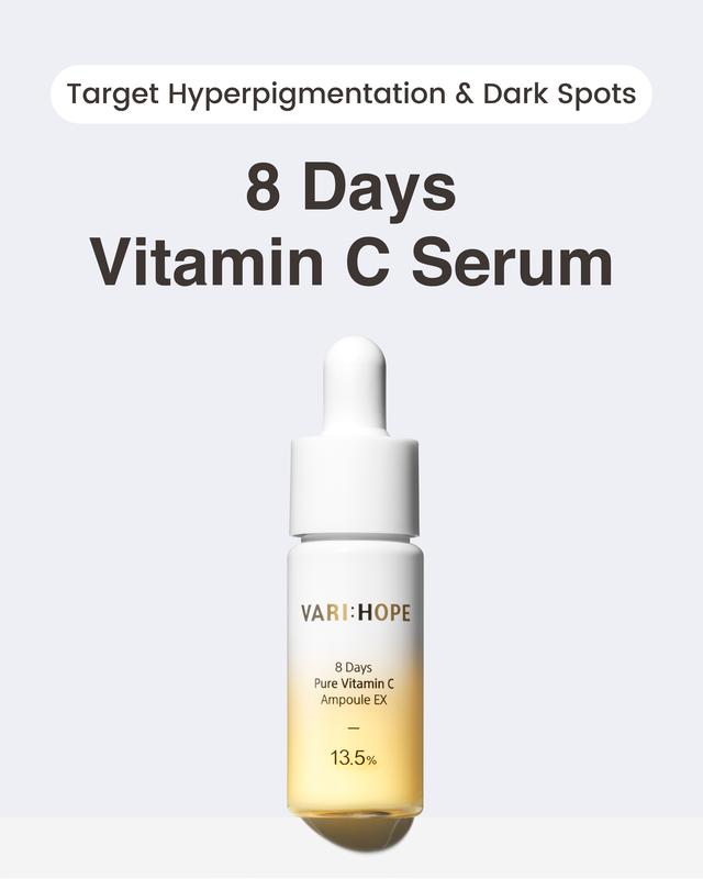 Varihope - 8 Days Vitamin C Serum, Water-Based, Non-Greasy Skincare Ampoule