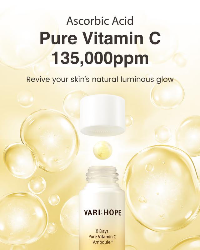 Varihope - 8 Days Vitamin C Serum, Water-Based, Non-Greasy Skincare Ampoule