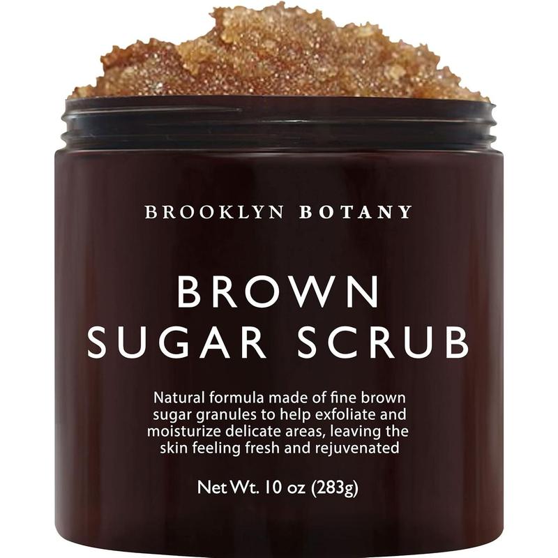 Brooklyn Botany Brown Sugar Body Scrub - Moisturizing and Exfoliating Body, Face, Hand, Foot Scrub - Fights Acne, Fine Lines & Wrinkles, Great Gifts For Women & Men - 10 oz