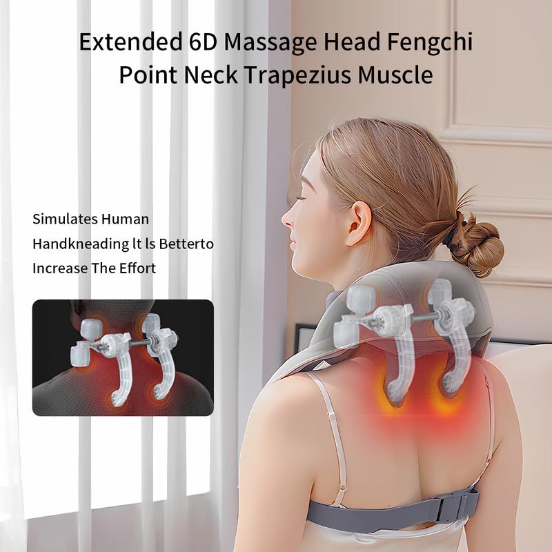 Neck Massager, Shoulder Neck Massager with Heat for Pain Relief Deep Tissue, Neck, Back, Shoulder, Leg Electric Kneading Massager, Perfect Gifts for Men Women Dad Mom