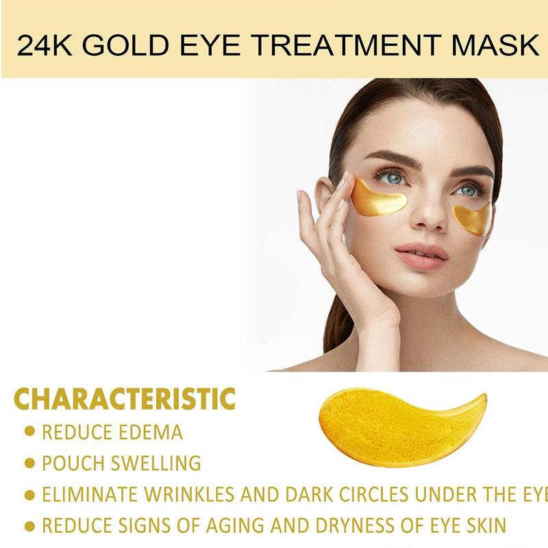 24k Gold Eye Mask, Moisturizing Eye Care Mask, 1 2 Boxes Eye Lifting Mask, Eye Care Product for Women & Men, Skin Care Product for Daily Use