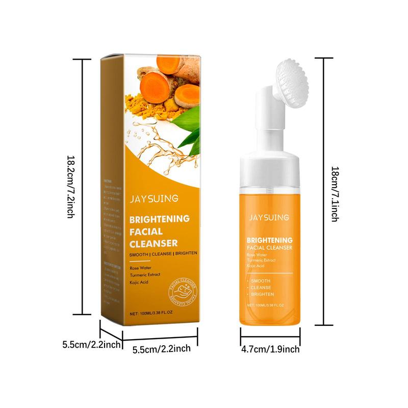 Turmeric Brightening Facial Cleanser, Gentle Cleansing Facial Skin Moisturizing Skin Care Product for Women & Men