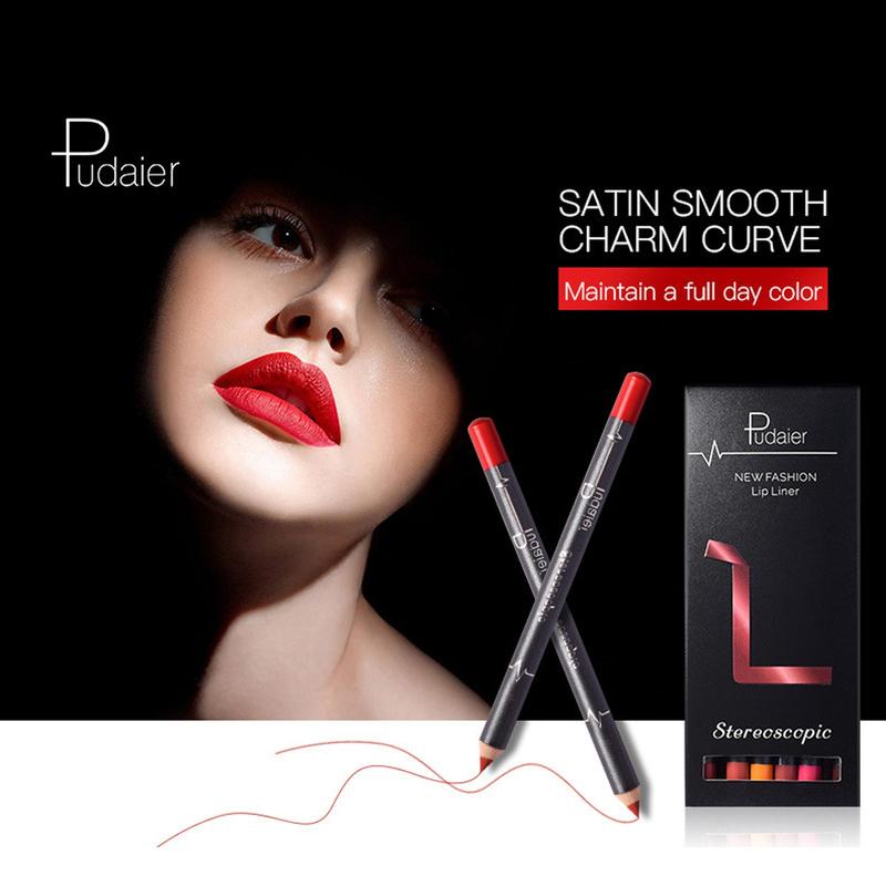 Long Lasting Lip Liner & Eyeliner Set, 12pcs set Waterproof & Non-smudging Lip Liner & Eyeliner, Professional Makeup Tool for Women & Girls