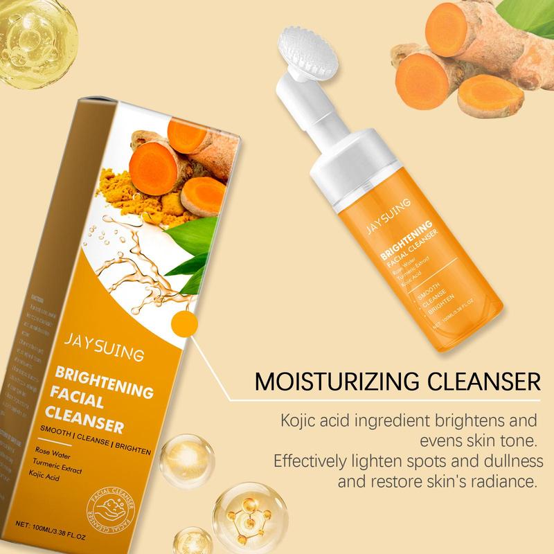 Turmeric Brightening Facial Cleanser, Gentle Cleansing Facial Skin Moisturizing Skin Care Product for Women & Men