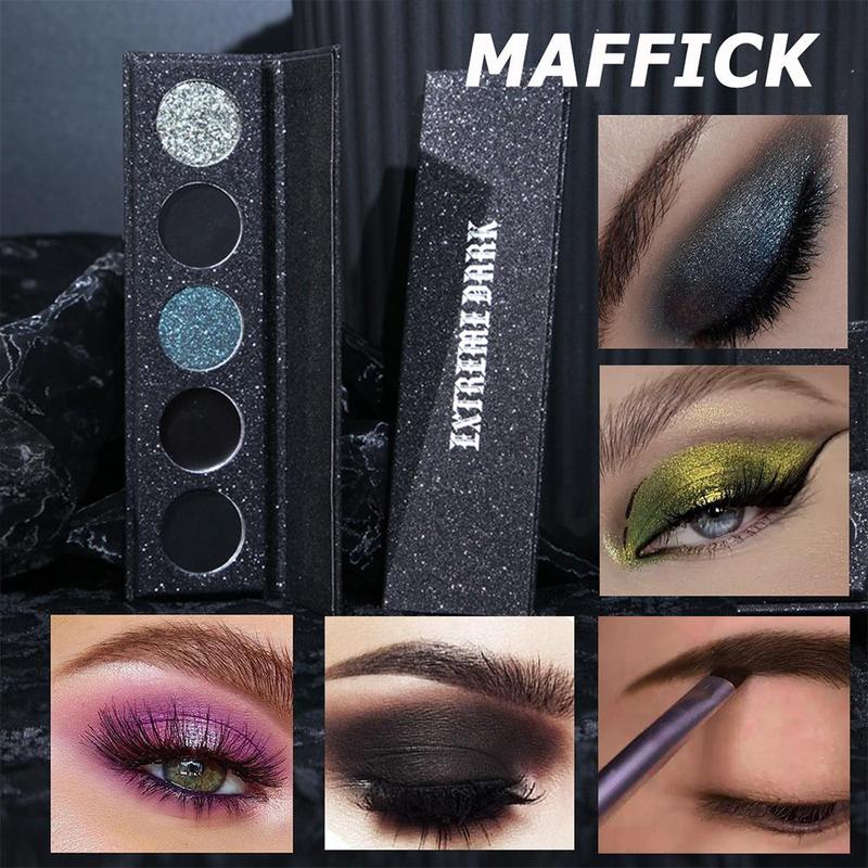 5 Color Eyeshadow Palette, Matte and Glitter Eye Shadows Palette, Long Lasting Shimmering Eye Shadow Makeup Products, High Pigmented Eye Makeup Products