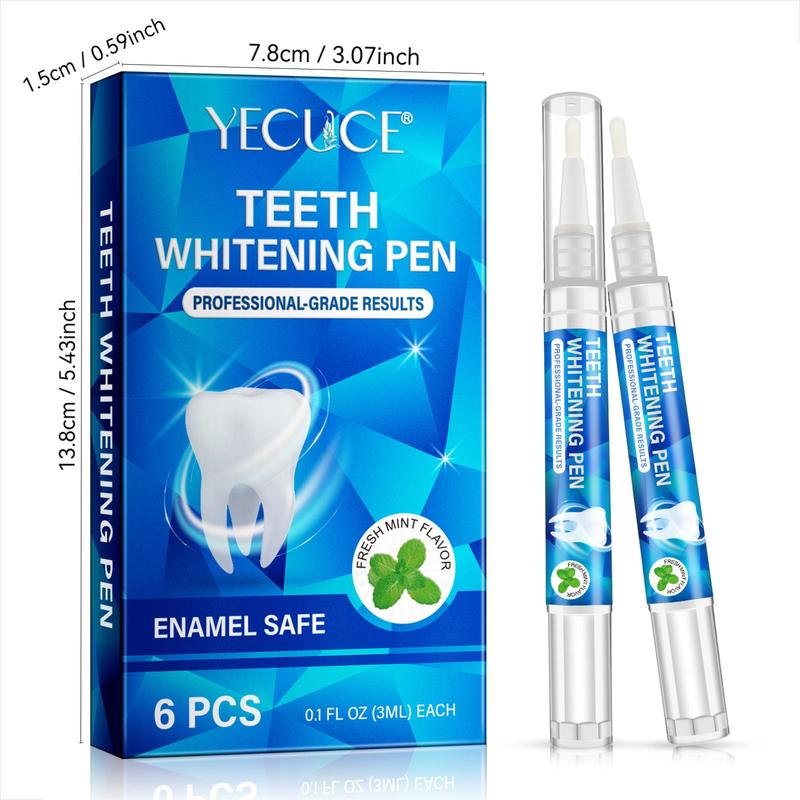 Teeth Brightening Pen, 6 Counts box Teeth Care Products, Professional Teeth Care Products for Men & Women, Oral Care Product for Daily Use