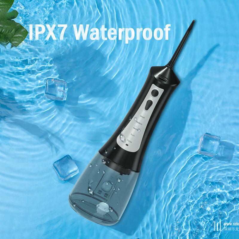 Joyye Water floss oral cleaner oral flushing floss cleaning 5 modes 6 replacement head IPX7 waterproof OMD01