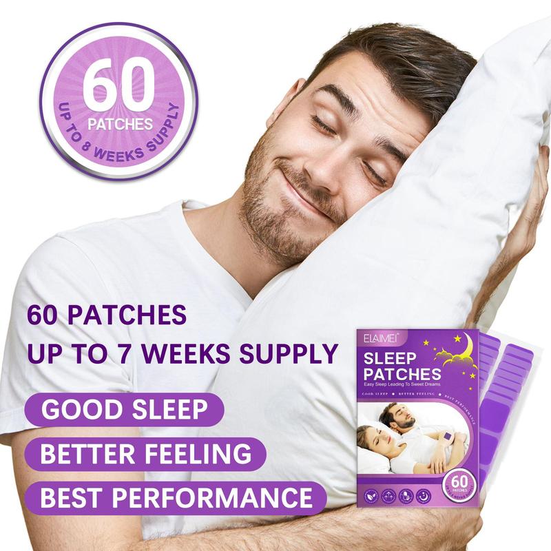 Lavender Sleep Patches, 60pcs box Natural Deep Sleep Patch, Easy To Use Sleep Aid Patch, Suitable for Men and Women, Christmas Gift