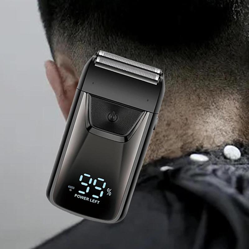 Electric Beard Trimmer, Portable Rechargeable Beard Shaver, Professional Hair Trimmer for Home & Car Use, Great for Chest & Armpit & Arms & Legs