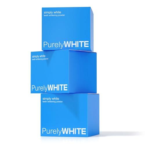 PurelyWHITE DELUXE, Whitening Powder - Removes Stains, No Sensitivity - Enamel-Safe Toothpaste Whitening Powder for Coffee, Tea, Food, Wine, and Tobacco Stains.