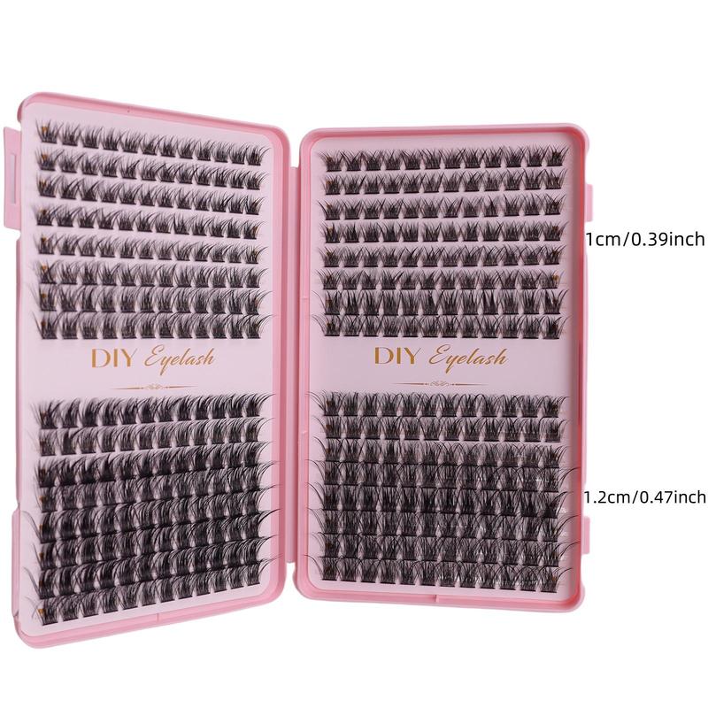 Mixed Length Individual False Eyelashes, 384pcs set Natural Look Eyelash Extensions, Self Grafting Curl Eyelashes, Eye Makeup Enhancement False Eyelashes