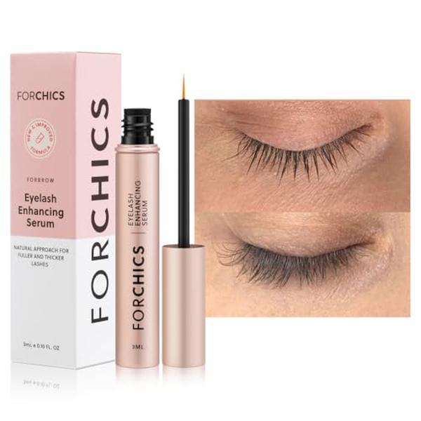 ForLash Hormone-Free Eyelash Growth Serum - Lash Enhancer for Longer, Thicker, and Fuller Lashes - Organic & Vegan - [0.10 fl. oz   3ml]