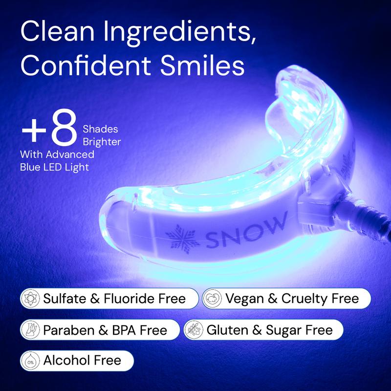 SNOW Accelerating LED Teeth Whitening Mouthpiece | Whitens Teeth | Accelerates Whitening Results | Gentle & Enamel Safe