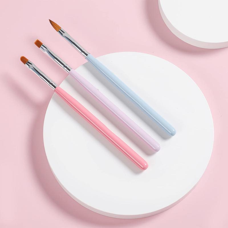 Nail Art Brushes, Nail Design Painting Brushes Builder Gel Brush Nail Dotting Tools Nail Fine Liner Brushes