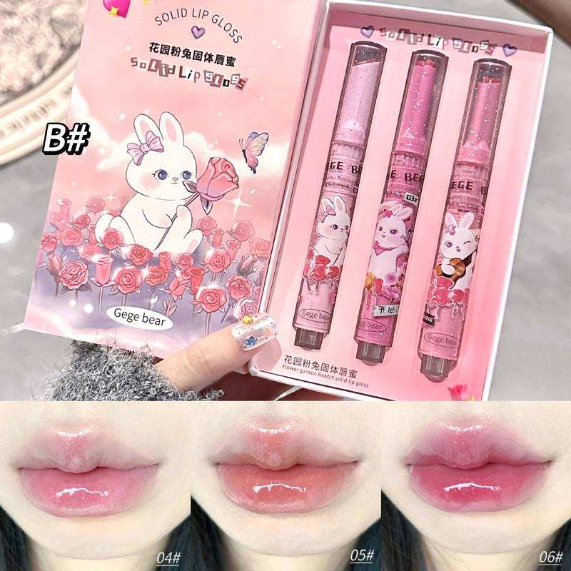 NGM Flower Garden Rabbit Solid Lipgloss - Waterlight Mirror Makeup Effect - Crystal, Lipstick  Moisturizing Clear Mirror Cosmetic Hydrating Lip Care Moisturize Hydrate