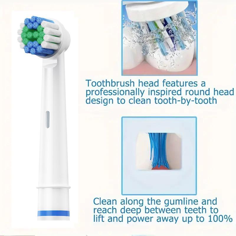 Electric Toothbrush Set, 1 Box Rechargeable Toothbrushes & 8 Counts Brush Heads, Intelligent Deep Cleaning Toothbrushes for Adults