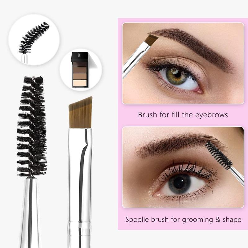 Eyelash Curlers Eyebrow Brush Kit for Women w Lash Curler, Eyelash Comb Seperator, Mascara Brushes, Eyelash Extension Tweezers, Angled Eyebrow Brush and Comb, 10  Refills Pads for Lash & Brow