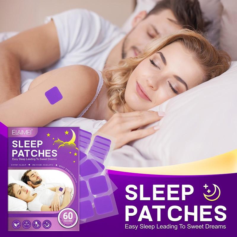 Lavender Sleep Patches, 60pcs box Natural Deep Sleep Patch, Easy To Use Sleep Aid Patch, Suitable for Men and Women, Christmas Gift