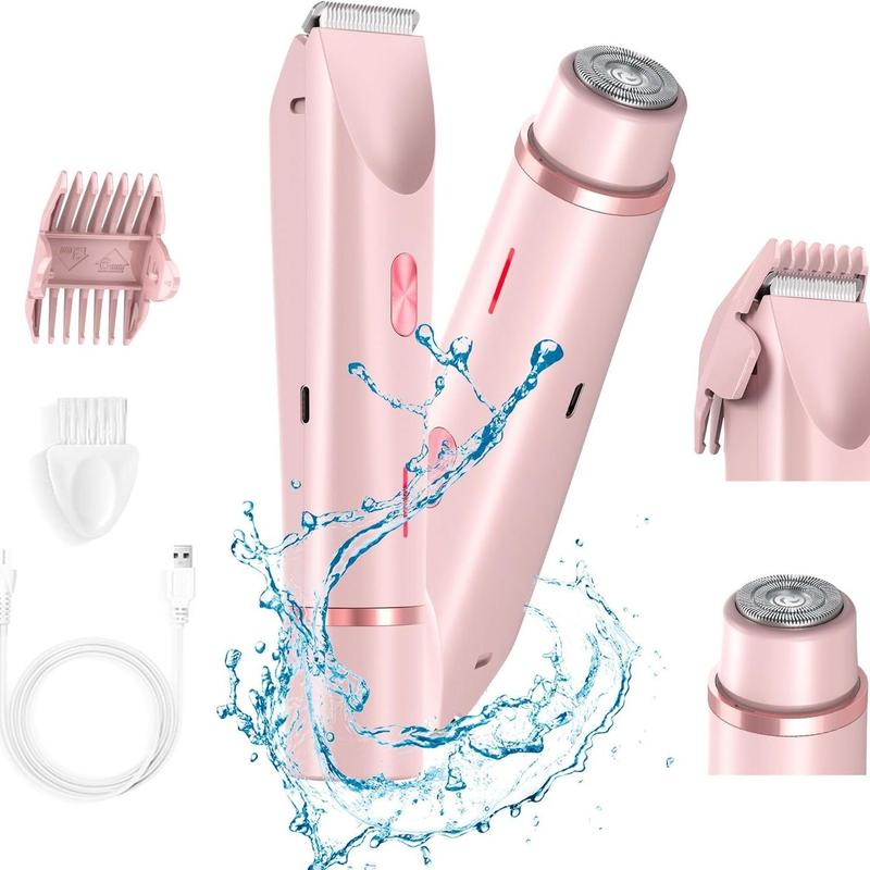 Electric Hair Trimmer for Women, 1 Box Waterproof Wet & Dry Use Hair Clipper & Accessories, Hair Removal Machine, Electric Epilator Hair Removal, Epilator Hair Removal, Women's Electric Shaver for Legs Underarm