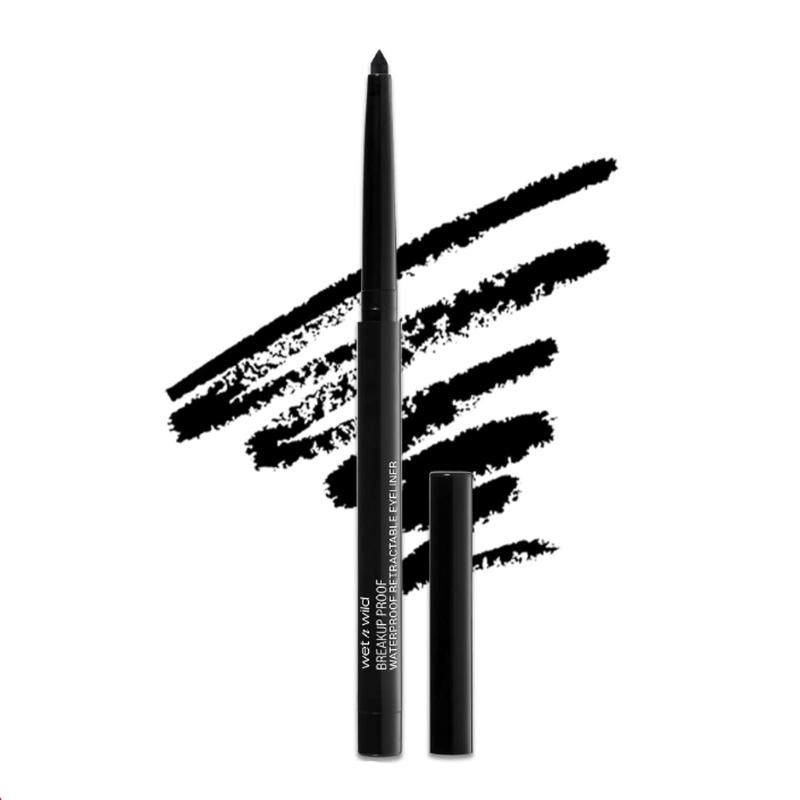 wet n wild Mega Last Breakup Proof Retractable Eyeliner, Waterproof, Ultra-Fine Tip, 16-Hour Long Wear, Cruelty-Free & Vegan