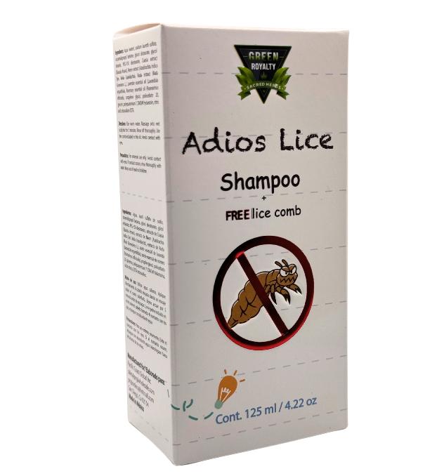 Green Royalty Adios Lice Shampoo for Lice Removal (125ml) - Anti Piojos Scalp Treatment comfort haircare