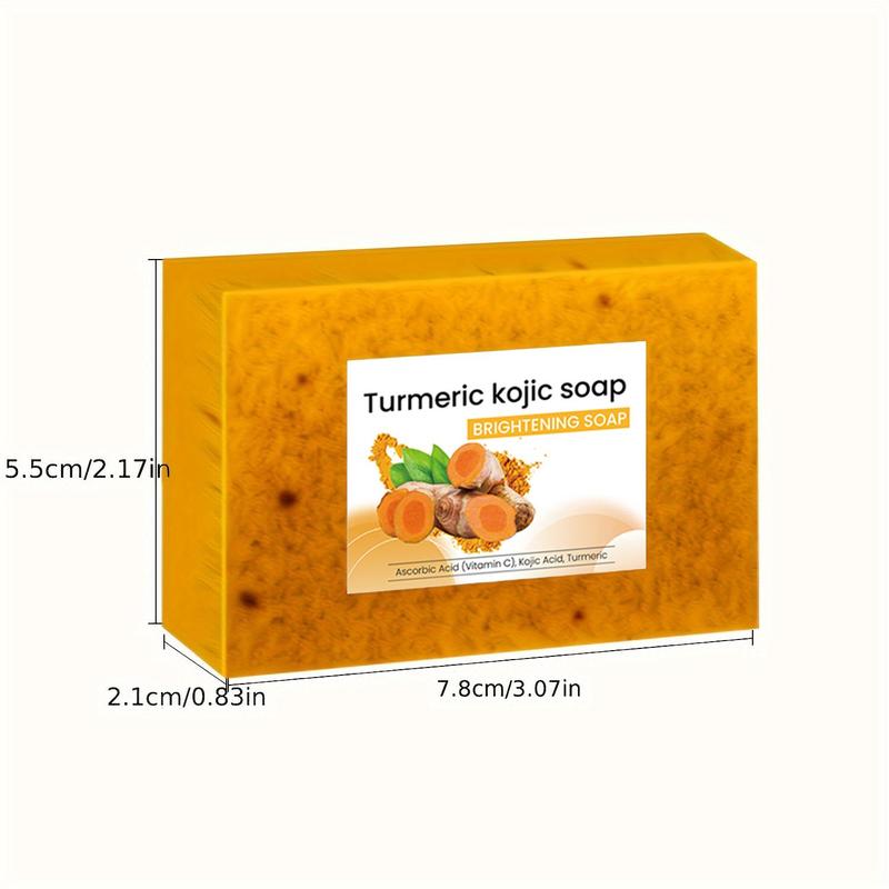 3 in 1 Turmeric Soap, 4 Counts set Deep Cleansing & Gentle Exfoliating Skin Soap, Brightening & Moisturizing Soap for Body & Face