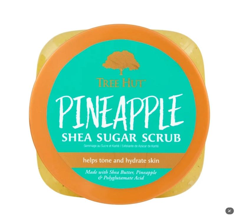 Tree Hut Shea Sugar Exfoliating Body Scrub Pineapple, 18 oz