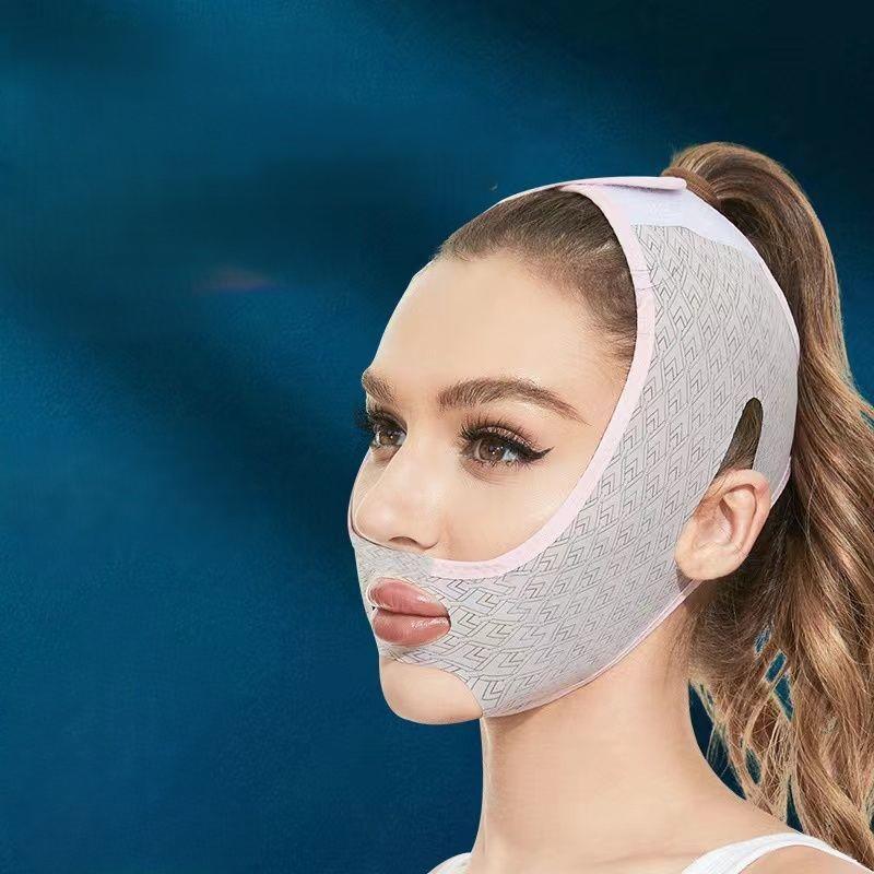 V-Line Facial Lifting Bandage,, Seamless Elastic Mask to Improve Skin, Reduce Double Chin