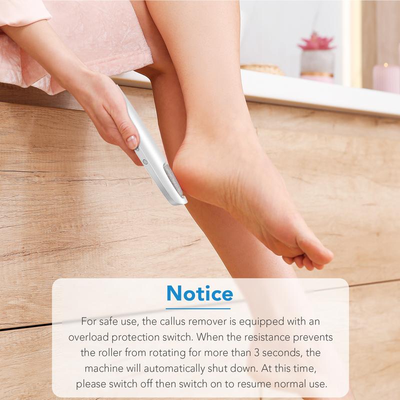 LINKEVAP Electric Feet Callus Remover,Portable Electronic Foot File Pedicure Tools,Waterproof Foot Scrubber File,Pedi Foot Care for Dead,Hard Cracked Dry Skin Manicure Nail Nail Care Cutics Nail Art