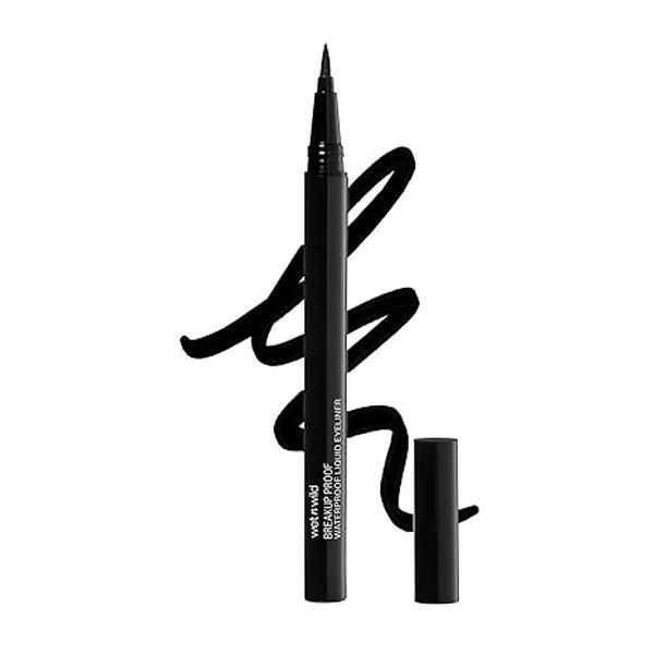 wet n wild Mega Last Breakup Proof Liquid Eyeliner - Ultra-Fine Brush, Waterproof, 16-Hour Long-Lasting Wear- Cruelty-Free & Vegan - Black