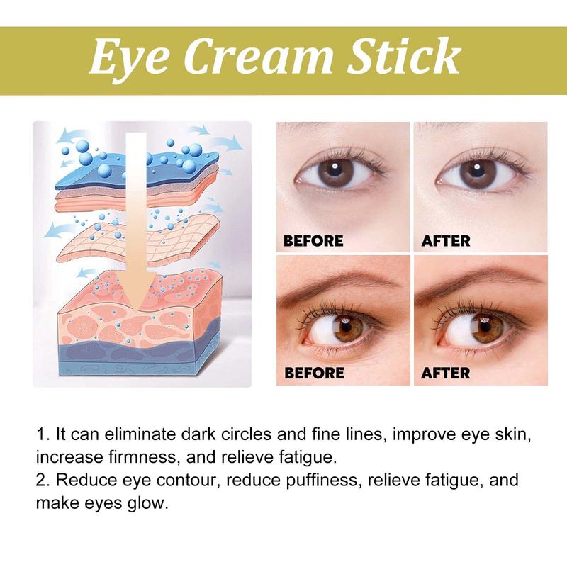 Snail Eye Skincare Cream Stick, Moisturizing Eye Cream Stick, Reducing The Look Of Wrinkles and Fine Lines, Eye Care Product for Women & Men, Fall Gift