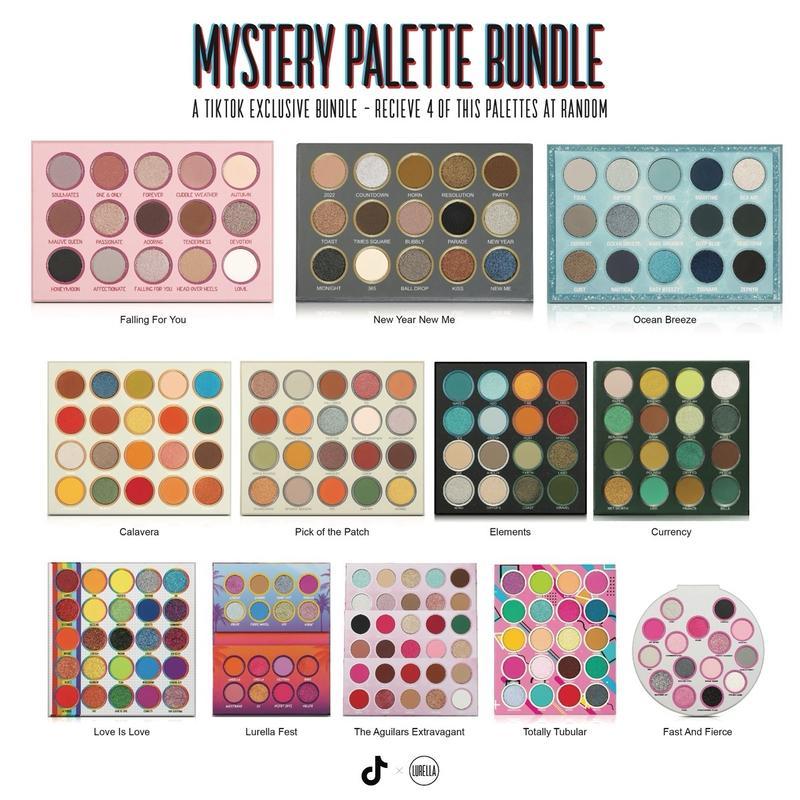 Limited Edition 4-Piece Eyeshadow Palette Mystery Box Set - A Surprise of Colors.