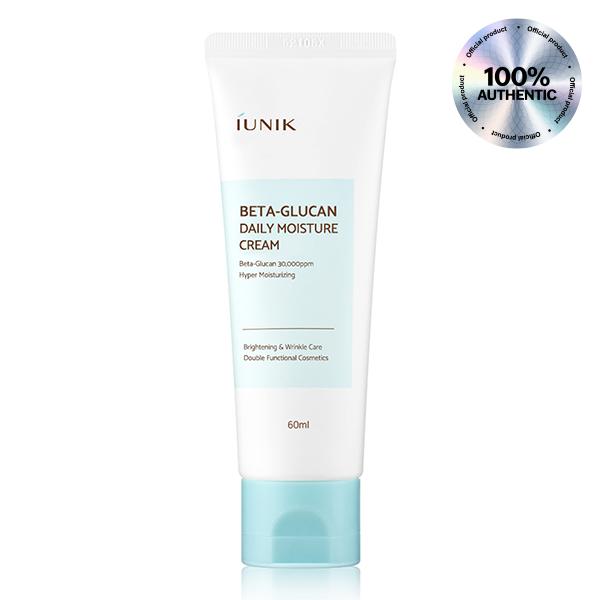 IUNIK Beta Glucan Daily Moisture Cream - Official Product Regenerating & Lifting Vegan Face Cream for Dry Mature Sagging Sensitive Skin (2.02 fl oz) Hydrating Lightweight