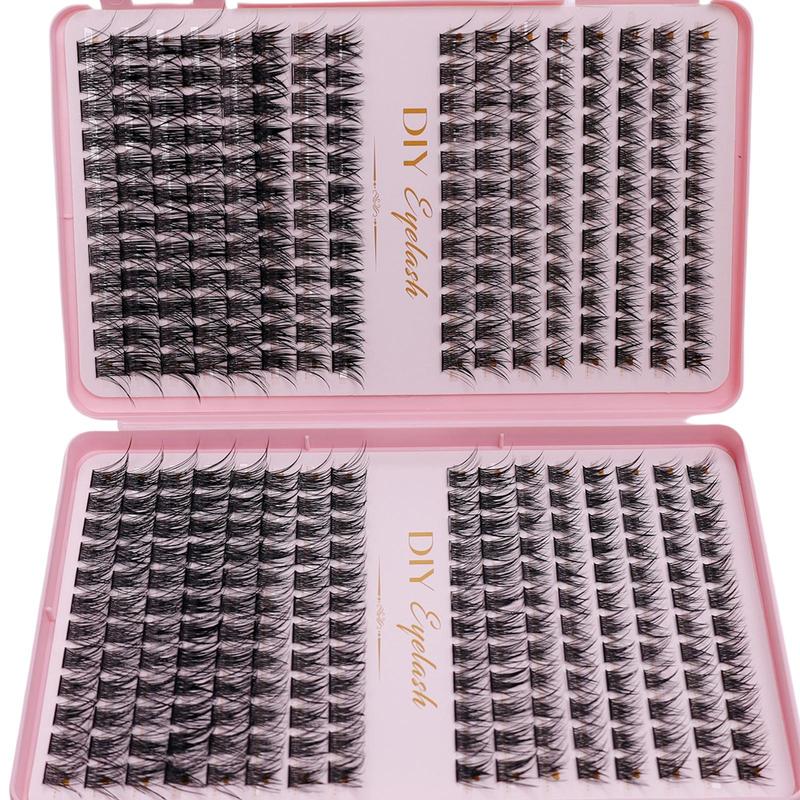 Mixed Length Individual False Eyelashes, 384pcs set Natural Look Eyelash Extensions, Self Grafting Curl Eyelashes, Eye Makeup Enhancement False Eyelashes