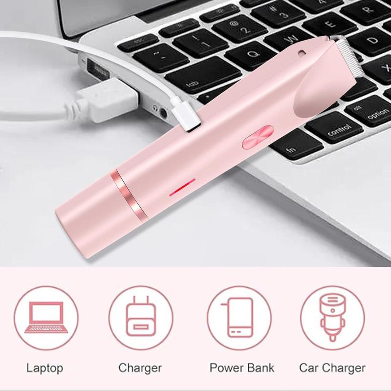 Electric Hair Trimmer for Women, 1 Box Waterproof Wet & Dry Use Hair Clipper & Accessories, Hair Removal Machine, Electric Epilator Hair Removal, Epilator Hair Removal, Women's Electric Shaver for Legs Underarm